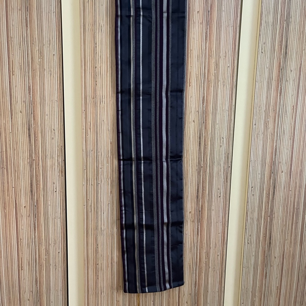 Robert Graham Black and Gray Striped Scarf